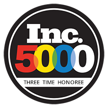 INC 5000 Honoree 3rd year in a row